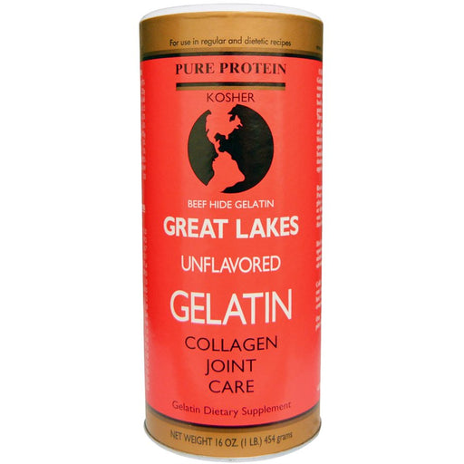 Great Lakes unflavored beef gelatin 1 lb for baking and desserts.Kosher