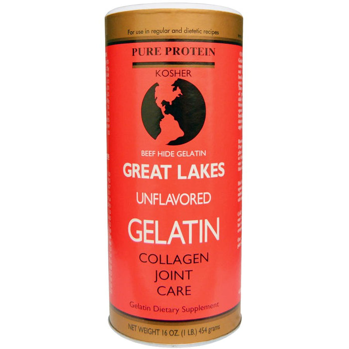 Great Lakes unflavored beef gelatin 1 lb for baking and desserts.Kosher