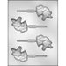 Unicorn lollipop chocolate candy mold with 4 cavities for making detailed unicorn-shaped chocolate treats and party favors