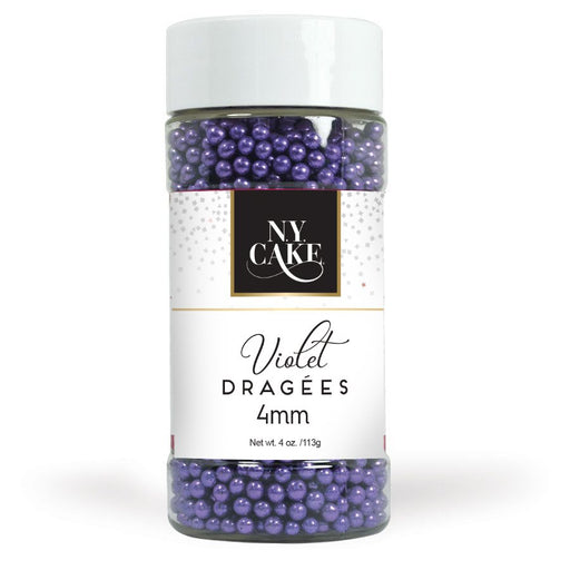 violet dragees 4mm cake decorations