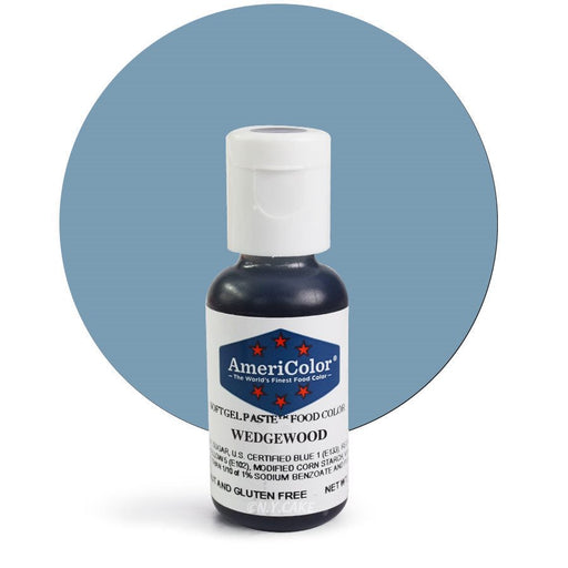 AmeriColor Wedgewood Soft Gel Paste food coloring .75 oz bottle for cake decorating, buttercream, fondant, cookies, royal icing, and bakery desserts.