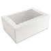 White cupcake bakery box for 6 standard cupcakes or 12 mini cupcakes with compatible inserts CN006 and CN007