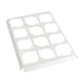 White paperboard cupcake insert for 12 standard cupcakes compatible with bakery box CUP029