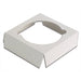 White paperboard cupcake insert for 3 x 3 x 3 inch bakery box holding one standard cupcake securely during transport