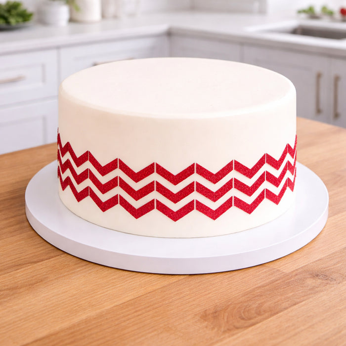 Wide Chevron Cake Side Stencil
