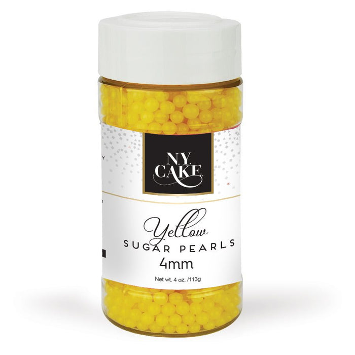 yellow sugar pearls 4mm edible sprinkles