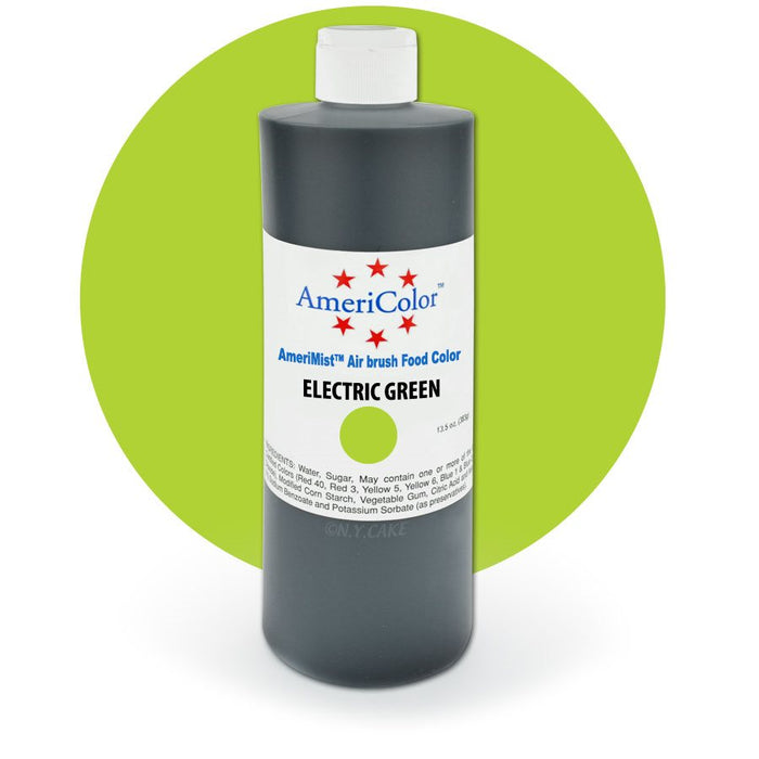 Electric Green Airbrush Color 9 Ounces By Americolor - NY Cake | Cake Decorating & Baking Supplies