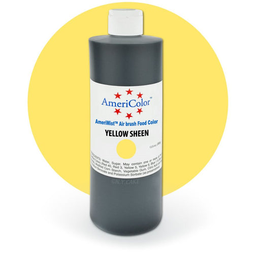 Yellow Sheen Airbrush Color 9 Ounces By Americolor - NY Cake | Cake Decorating & Baking Supplies