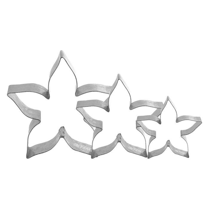 azalea flower cookie cutter set stainless steel 3 piece