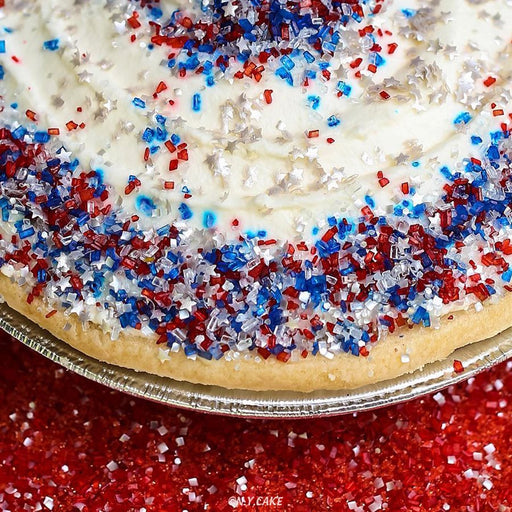 Patriotic Glittery Sugar 3 Ounces - NY Cake | Cake Decorating & Baking Supplies