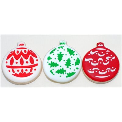 Christmas Balls Cookie Stencil - NY Cake | Cake Decorating & Baking Supplies