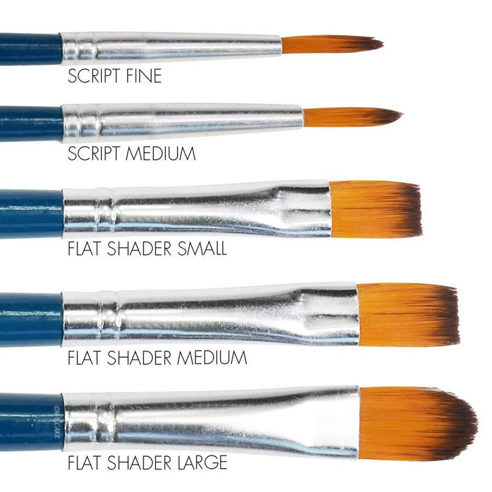 cake decorating brush set round and flat