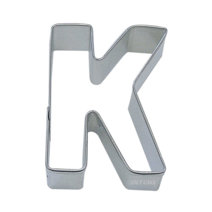 Alphabet Letter K Cookie Cutter 2 3/4 Inch - NY Cake | Cake Decorating & Baking Supplies