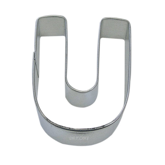 Alphabet Letter U Cookie Cutter 2 3/4 Inch - NY Cake | Cake Decorating & Baking Supplies