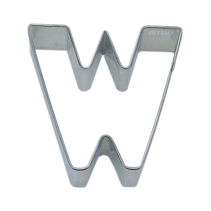 Alphabet Letter W Cookie Cutter 2 3/4 Inch - NY Cake | Cake Decorating & Baking Supplies