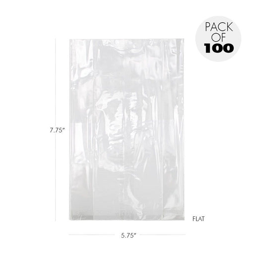 Food-safe clear cellophane bags 5.75 x 7.75 inch pack of 100 made in USA
