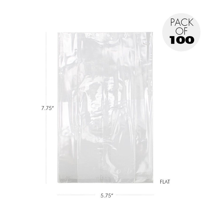 Food-safe clear cellophane bags 5.75 x 7.75 inch pack of 100 made in USA
