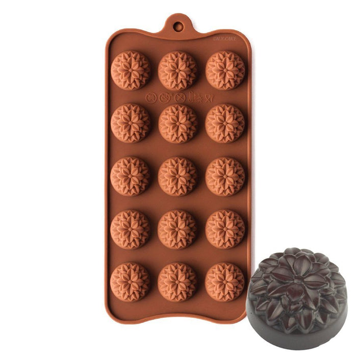 dahlia flower silicone chocolate mold floral candy mold