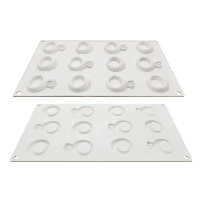 Engagement ring dessert mold used for baking chocolate and candy