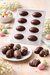 decorative chocolate eggs made using fancy egg candy mold for Easter treats and dessert decoration