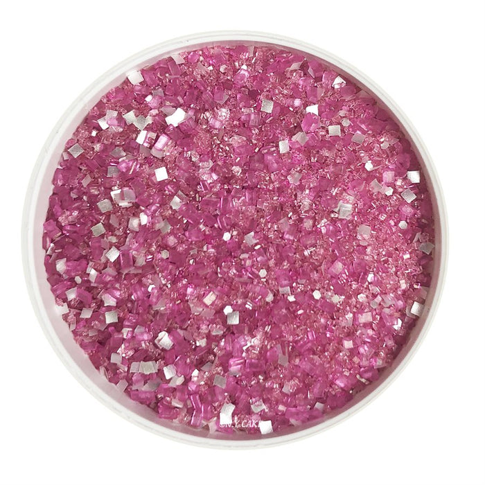 Fuchsia Glittery Sugar 3 Ounces - NY Cake | Cake Decorating & Baking Supplies