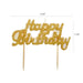 Gold Glitter Happy Birthday Candle - NY Cake | Cake Decorating & Baking Supplies