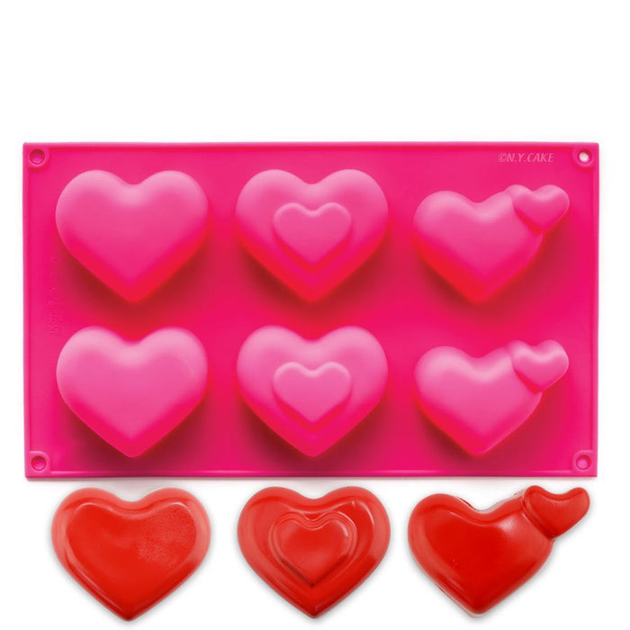 Heart silicone baking mold for Valentine’s chocolate and dessert creationss