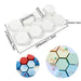 Hexagon shaped mousse desserts made using silicone baking mold