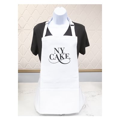 White Apron with NY Cake Embroidered. Logo - NY Cake | Cake Decorating & Baking Supplies