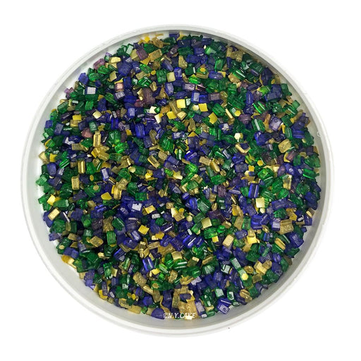 Luxe Mardi Gras Glittery Sugar 3 Ounces - NY Cake | Cake Decorating & Baking Supplies