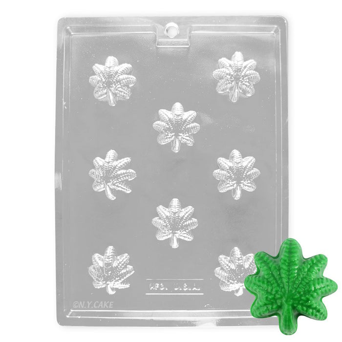 Marijuana Cannabis Leaf Chocolate Mold - NY Cake | Cake Decorating & Baking Supplies