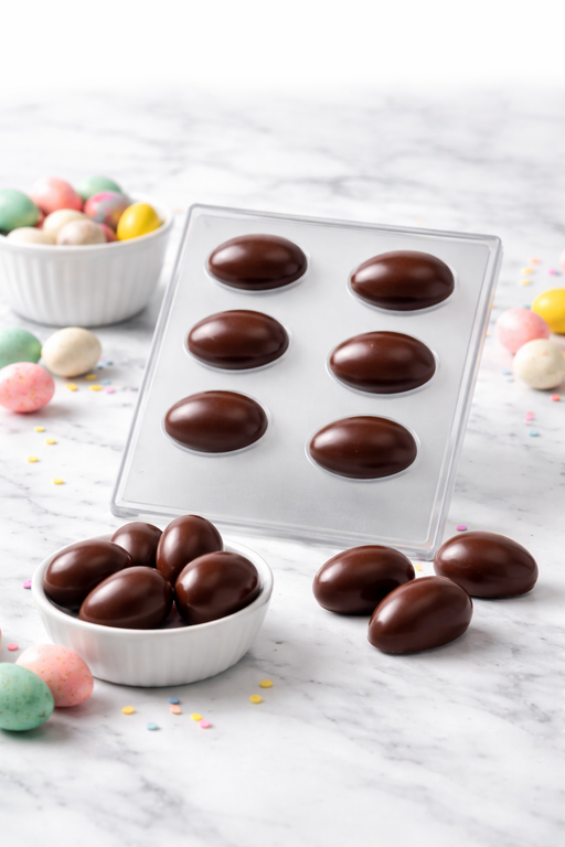 bite size chocolate eggs made using egg chocolate candy mold 2 5/8 inch for Easter treats