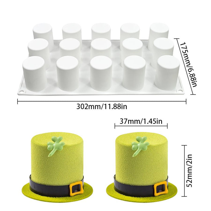 Mini cylinder cakes made using silicone baking mold