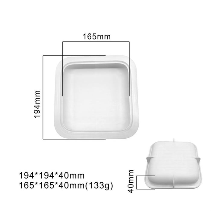 Close up of non stick silicone pillow baking mold