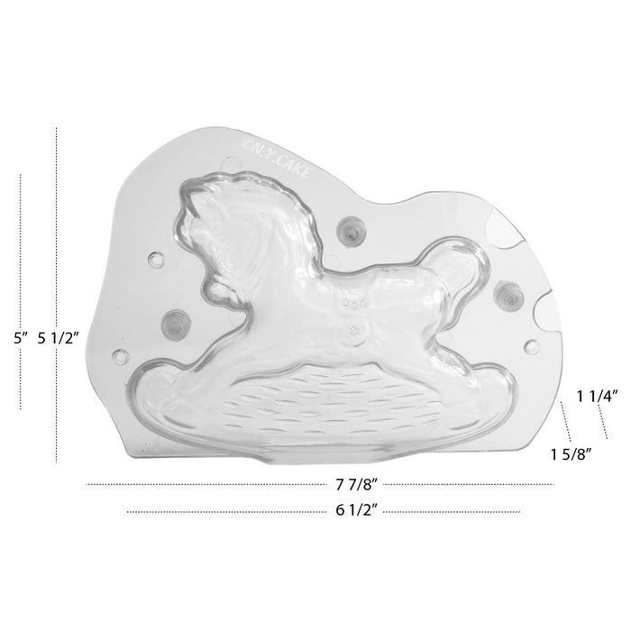 3D Rocking Horse Polycarbonate Chocolate Mold - NY Cake | Cake Decorating & Baking Supplies