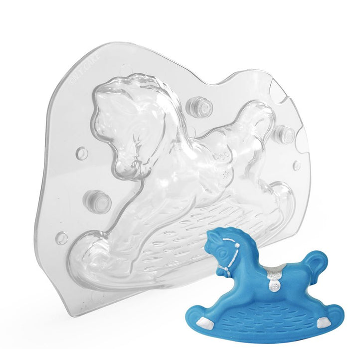 3D Rocking Horse Polycarbonate Chocolate Mold - NY Cake | Cake Decorating & Baking Supplies