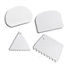 Plastic icing scraper and cake decorating comb set for smoothing buttercream frosting and creating textured cake finishes by NY Cake®