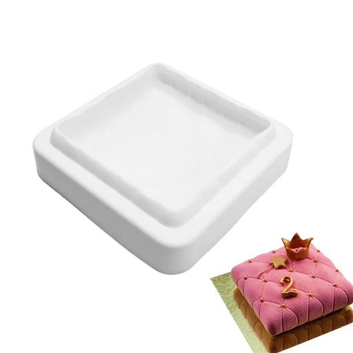 Quilted pillow silicone baking mold for mousse cakes, entremets, frozen desserts, and modern pastry creations