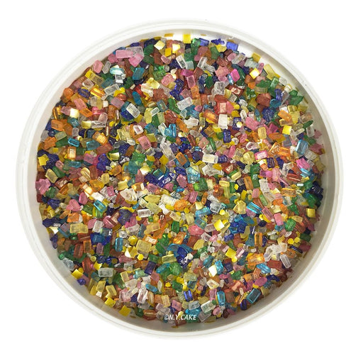 Rainbow Glittery Sugar 3 Ounces - NY Cake | Cake Decorating & Baking Supplies