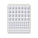 Rectangle gem and jewel candy mold with 98 rectangular cavities in three sizes