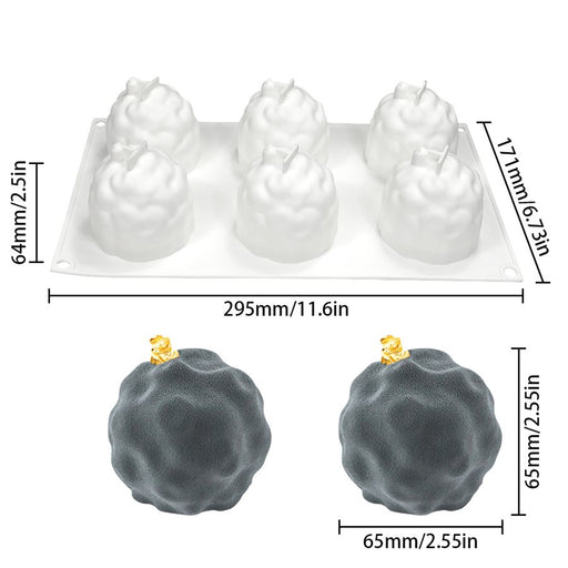 Ripple textured mousse dome desserts made using silicone mold