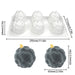 Ripple textured mousse dome desserts made using silicone mold