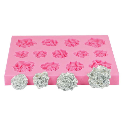 rose silicone fondant mold assorted flower cake decorating mold