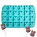 Blue bunny silicone mold with 24 Easter bunny cavities for chocolate, candy, fondant, mousse, and holiday dessert decorating by NY Cake®
