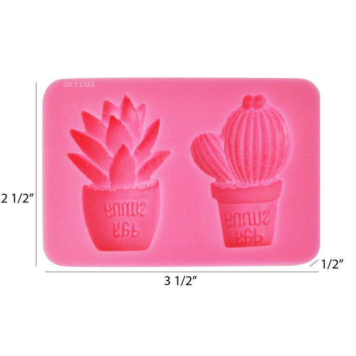 Cactus Pot Mold- 2 Cavity's - NY Cake | Cake Decorating & Baking Supplies