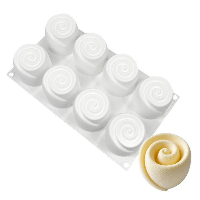 Swirl cup silicone baking mold for mini cakes mousse and desserts