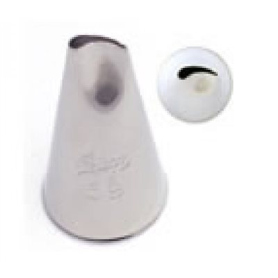 Ateco No. 59 stainless steel petal piping tip for buttercream flowers, cake decorating, cupcake frosting, floral piping, and pastry decorating.