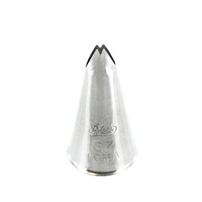 Ateco No. 67 stainless steel leaf piping tip for buttercream flowers, cake decorating, cupcake frosting, floral piping, and pastry decorating.