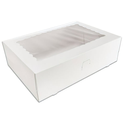 white mini cupcake box with window holds 12 mini cupcakes