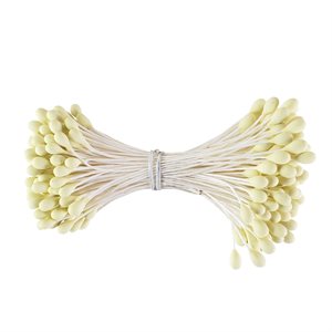 Round Large Cream Flower Stamens